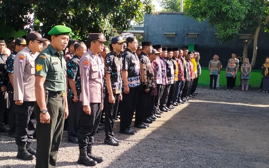 Tingkatkan Sinergitas, Koramil 0808/10 Kademangan Gelar Apel Lintas Sektoral Dan&nbsp;Halalbihalal