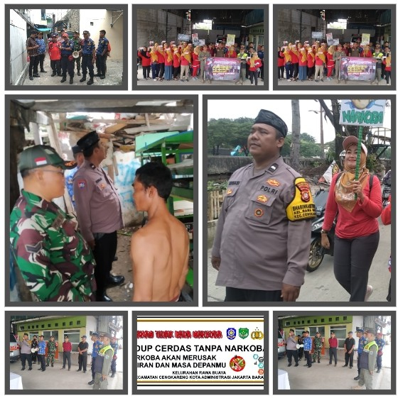Masyarakat Rawabuaya Diajak Hidup Cerdas Tanpa Narkoba oleh Bhabinkamtibmas dan Tiga Pilar