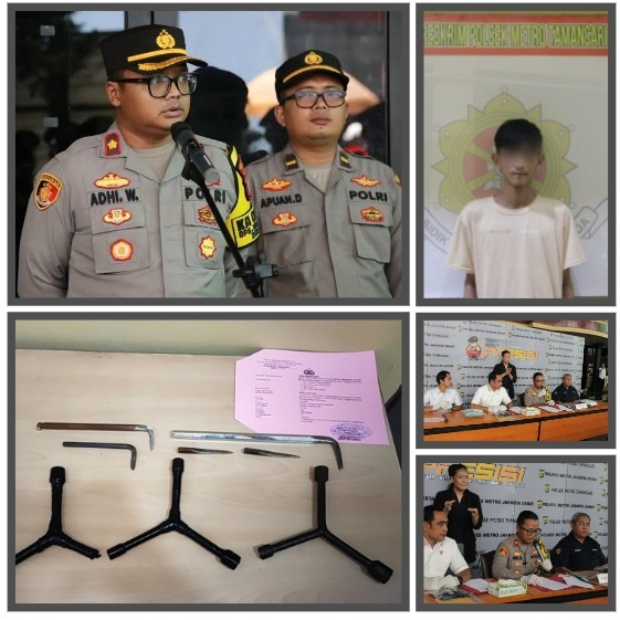 Polsek Metro Tamansari Tangkap Pencuri Motor, Pelaku Gunakan Uang Hasil Curian untuk Beli Sabu
