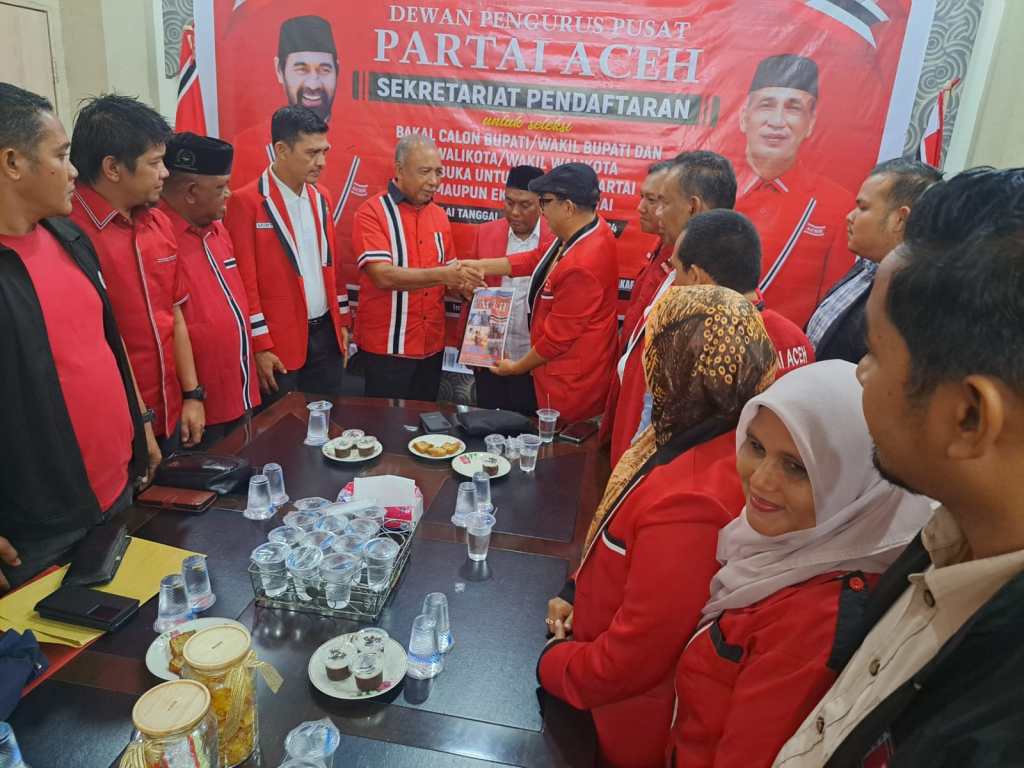 Pasangan Cabup dan Wabup Aceh Tamiang Hamdan Sati dan Murtala Resmi Mendaftar ke DPP Partai&nbsp;Aceh