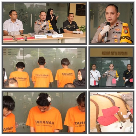 Anggota Polisi Dibacok Saat Bubarkan Tawuran Di Kembangan, Tiga Pelaku Remaja Ditahan