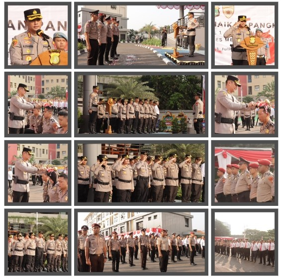 Hari Bhayangkara ke-78, 52 Personel Polres Metro Jakbar Terima Kenaikan Pangkat